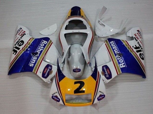 1994-1996 White Blue Yellow Honda NSR250 MC28 P4 Fairings 1994-1996 White Blue Yellow Honda NSR250 MC28 P4 Fairings