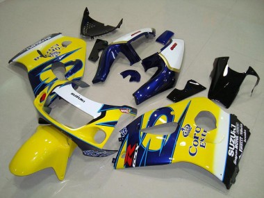 1996-2000 Yellow Corona Suzuki GSXR 600 Fairings