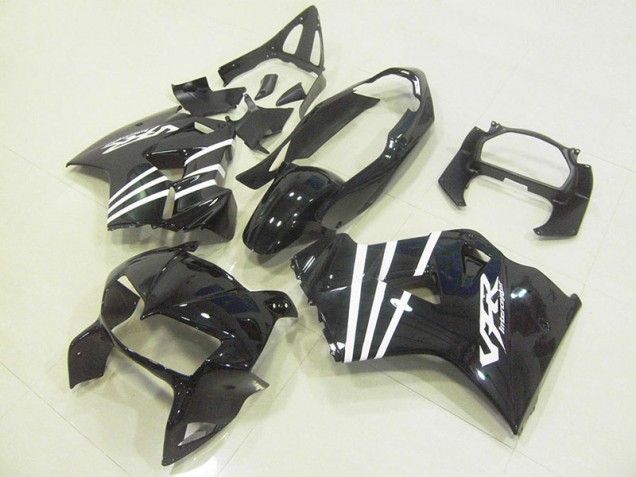 1998-2001 Black White Stripe Honda VFR800 Fairings 1998-2001 Black White Stripe Honda VFR800 Fairings
