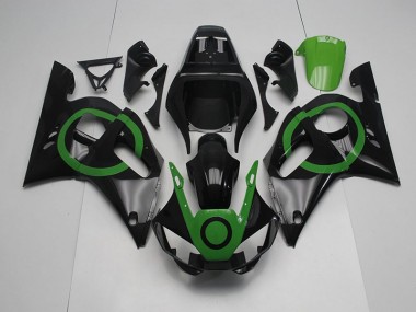 1998-2002 Black Green Circle Yamaha YZF R6 Fairings