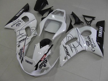 1998-2002 White Black Corona Yamaha YZF R6 Fairings