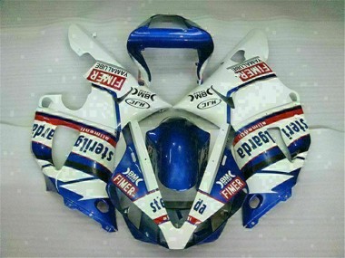 2000-2001 Blue White Yamaha YZF R1 Full Fairing Kit