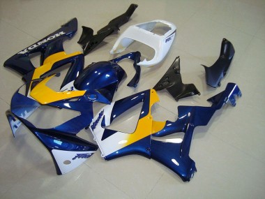 2000-2001 Dark Blue Yellow White Honda CBR900RR 929 Fairings