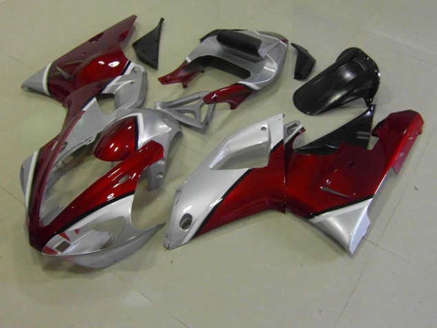 2000-2001 Red and Silver Yamaha YZF R1 Fairings 2000-2001 Red and Silver Yamaha YZF R1 Fairings