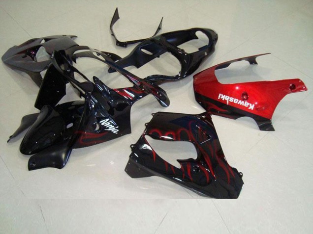 2000-2001 Red Flame Kawasaki Ninja ZX9R Fairings 2000-2001 Red Flame Kawasaki Ninja ZX9R Fairings