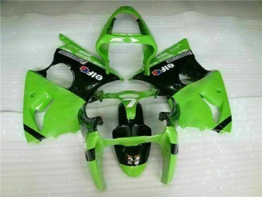 2000-2002 Green Black Kawasaki Ninja ZX6R Abs Fairing Kit