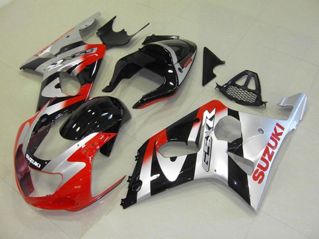 2000-2002 Red Silver Suzuki GSXR 1000 Fairings 2000-2002 Red Silver Suzuki GSXR 1000 Fairings