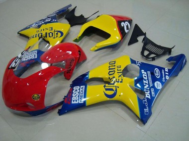 2000-2002 Red Yellow Blue Corona Race Suzuki GSXR 1000 Fairings