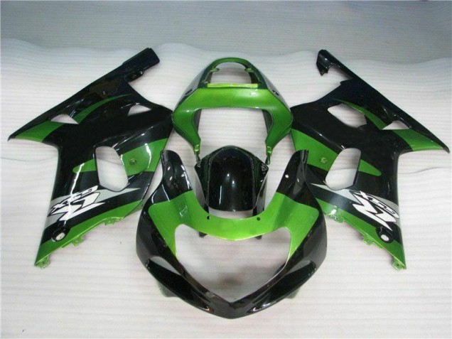 2001-2003 Green Black Suzuki GSXR 600/750 Fairings 2001-2003 Green Black Suzuki GSXR 600/750 Fairings