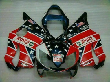 2001-2003 Red White Honda CBR600 F4i Fairings