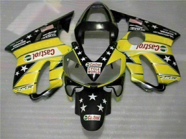 2001-2003 Yellow Black Honda CBR600 F4i Full Fairing Kit 2001-2003 Yellow Black Honda CBR600 F4i Full Fairing Kit