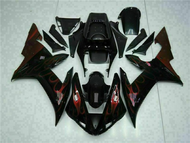 2002-2003 Black Yamaha YZF R1 Replacement Fairings 2002-2003 Black Yamaha YZF R1 Replacement Fairings