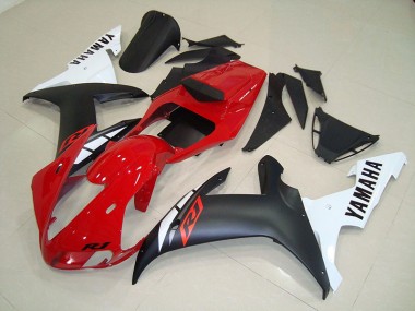2002-2003 Matte Black Red Yamaha YZF R1 Fairings
