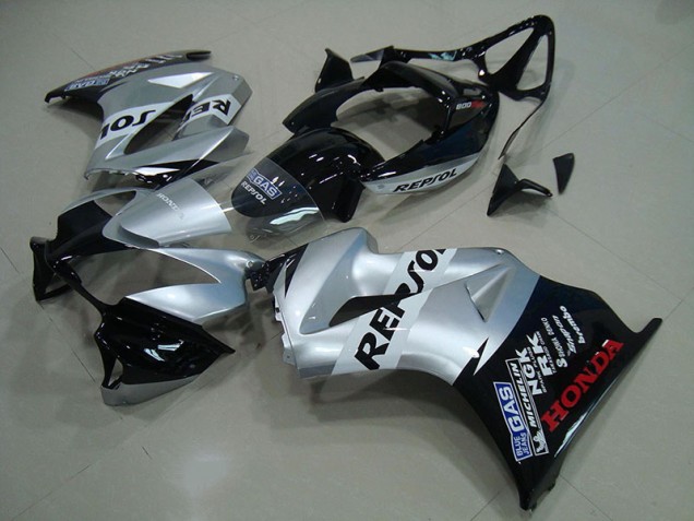 2002-2013 Silver Repsol Honda VFR800 Fairings 2002-2013 Silver Repsol Honda VFR800 Fairings