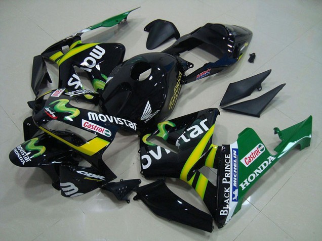 2003-2004 Black Movistar Honda CBR600RR Fairings 2003-2004 Black Movistar Honda CBR600RR Fairings