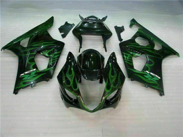 2003-2004 Green Black Suzuki GSXR 1000 Fairings 2003-2004 Green Black Suzuki GSXR 1000 Fairings