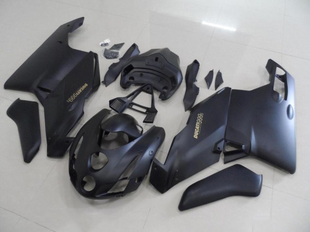 2003-2004 Matte Black Gold Decals Ducati 749 999 Fairings 2003-2004 Matte Black Gold Decals Ducati 749 999 Fairings