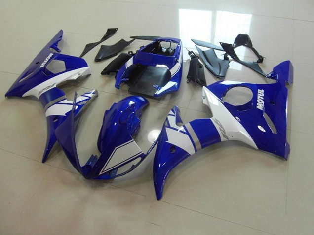 2003-2005 Blue White Yamaha YZF R6 Fairings 2003-2005 Blue White Yamaha YZF R6 Fairings