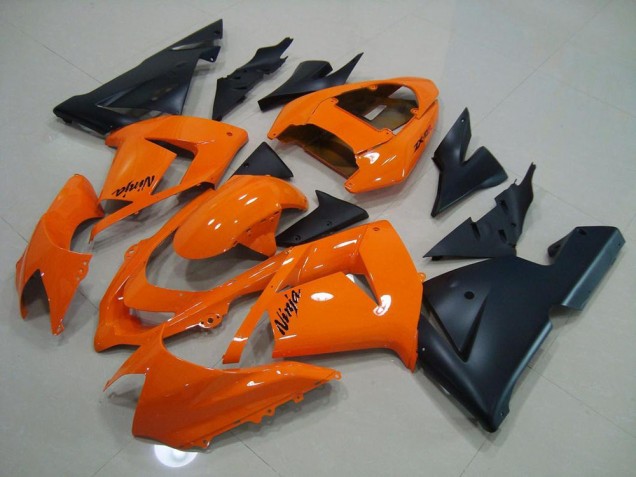 2003-2005 Ornage Matte Black Kawasaki Ninja ZX10R Fairings 2003-2005 Ornage Matte Black Kawasaki Ninja ZX10R Fairings