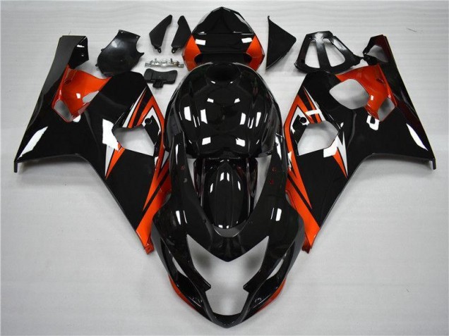 2004-2005 Orange Black Suzuki GSXR 600/750 Fairings 2004-2005 Orange Black Suzuki GSXR 600/750 Fairings