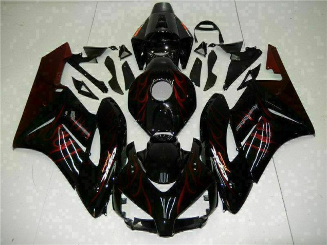 2004-2005 Red Flame Black Honda CBR1000RR Fairings 2004-2005 Red Flame Black Honda CBR1000RR Fairings