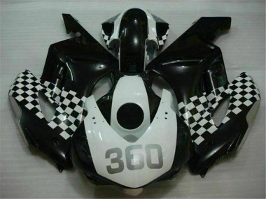 2004-2005 White Black Honda CBR1000RR Fairings Bodywork