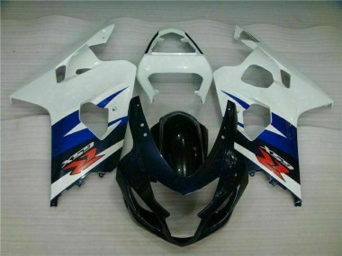 2004-2005 White Black Suzuki GSXR 600/750 Plastics Fairing Kits