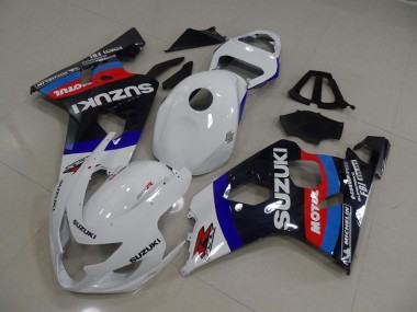 2004-2005 Wite Blue Motul Suzuki GSXR750 Fairings