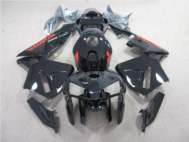 2005-2006 Black with Red Honda CBR600RR Fairings 2005-2006 Black with Red Honda CBR600RR Fairings