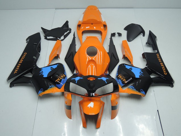 2005-2006 Orange Black Honda CBR600RR Fairings 2005-2006 Orange Black Honda CBR600RR Fairings