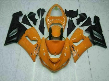 2005-2006 Orange Kawasaki Ninja ZX6R Fairings