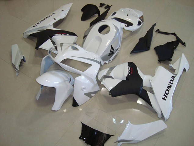 2005-2006 Pearl White Matte Black Honda CBR600RR Fairings 2005-2006 Pearl White Matte Black Honda CBR600RR Fairings