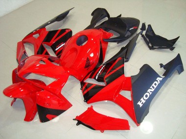 2005-2006 Red Black Honda CBR600RR Plastics Fairing Kit