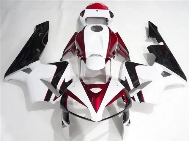 2005-2006 Red White Black Honda CBR600RR Fairings 2005-2006 Red White Black Honda CBR600RR Fairings