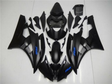 2006-2007 Black Blue Yamaha YZF R6 Fairings
