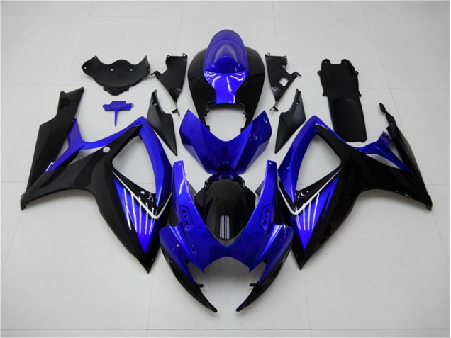 2006-2007 Blue Black Suzuki GSXR 600/750 Plastics Fairing Kits 2006-2007 Blue Black Suzuki GSXR 600/750 Plastics Fairing Kits