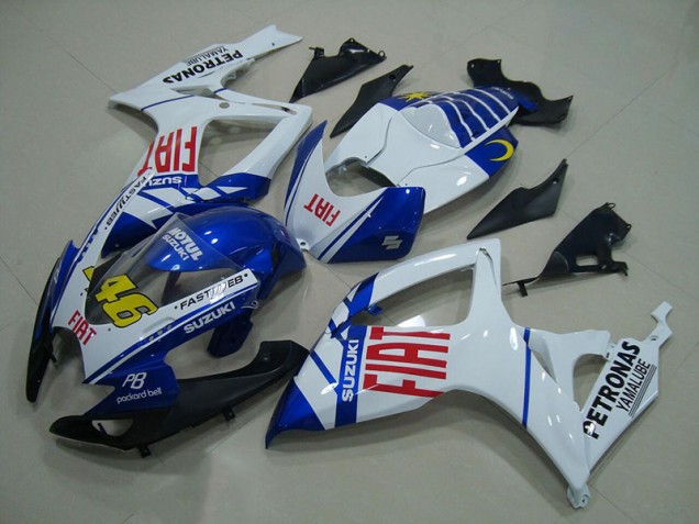 2006-2007 Blue White Fiat Suzuki GSXR750 Fairings 2006-2007 Blue White Fiat Suzuki GSXR750 Fairings