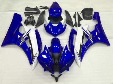 2006-2007 Blue White Yamaha YZF R6 Fairing Kit & Bodywork