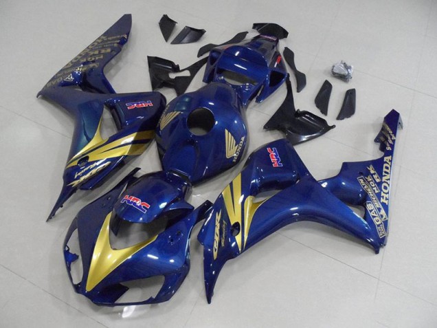 2006-2007 Dark Blue with Gold Stripe Honda CBR1000RR Fairings