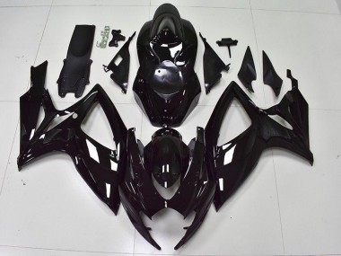 2006-2007 Glossy Black Suzuki GSXR 600/750 Fairings