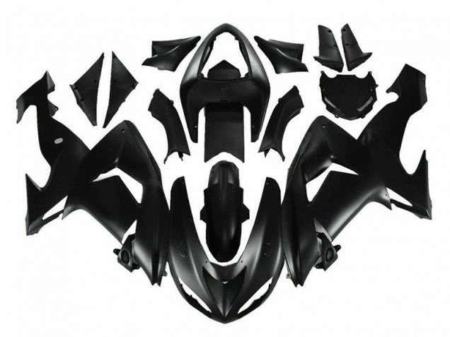 2006-2007 Matte Black Kawasaki Ninja ZX10R Fairing Kit 2006-2007 Matte Black Kawasaki Ninja ZX10R Fairing Kit