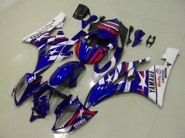 2006-2007 Red Blue Star Yamaha YZF R6 Fairings