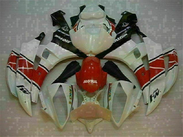 2006-2007 Red White Yamaha YZF R6 Abs Fairings