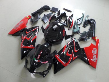 2006-2011 Black and Red Aprilia RS125 Aftermarket Fairings