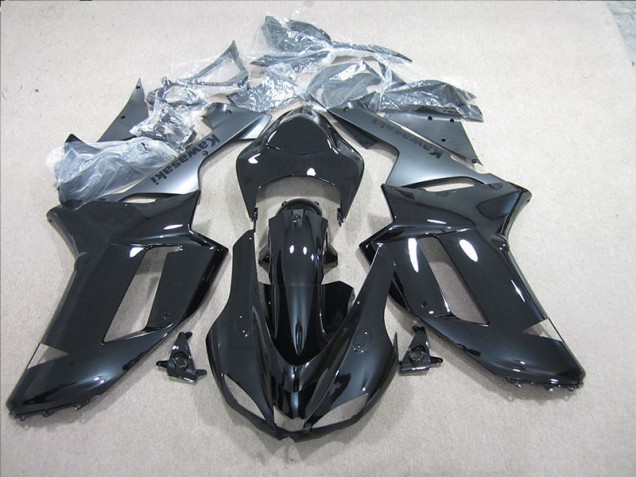 2007-2008 Black Silver Kawasaki Ninja ZX6R Fairings 2007-2008 Black Silver Kawasaki Ninja ZX6R Fairings