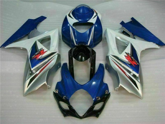 2007-2008 Blue White Suzuki GSXR 1000 Fairings 2007-2008 Blue White Suzuki GSXR 1000 Fairings