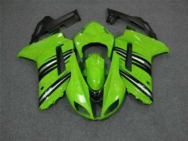 2007-2008 Green Black Kawasaki Ninja ZX6R Fairings 2007-2008 Green Black Kawasaki Ninja ZX6R Fairings