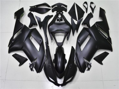 2007-2008 Matte Black Kawasaki Ninja ZX6R Fairings