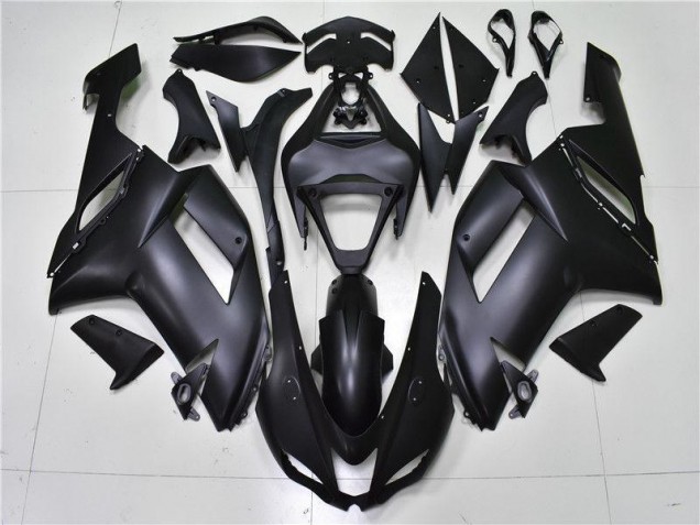2007-2008 Matte Black Kawasaki Ninja ZX6R Fairings