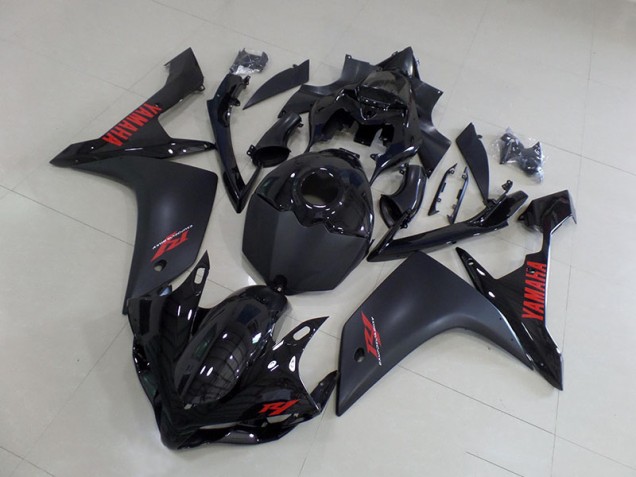 2007-2008 Matte Black Red Yamaha YZF R1 Fairings 2007-2008 Matte Black Red Yamaha YZF R1 Fairings